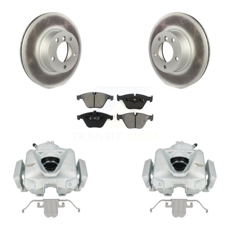 Front Brake Caliper Coat Rotor & Semi-Metallic Pad Kit For BMW 328i xDrive 323i X1 328xi KCG-100563S