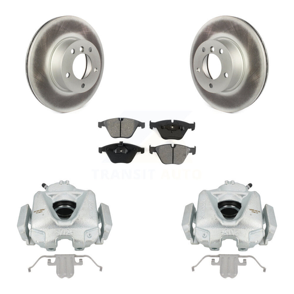 Front Brake Caliper Coat Rotor & Semi-Metallic Pad Kit For BMW 328i xDrive 323i X1 328xi KCG-100563S