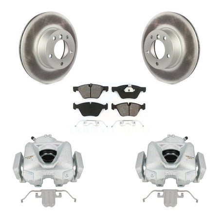 Front Disc Brake Caliper Coat Rotors & Semi-Metallic Pad Kit For 2008 BMW 328xi To 08 07 KCG-100564S