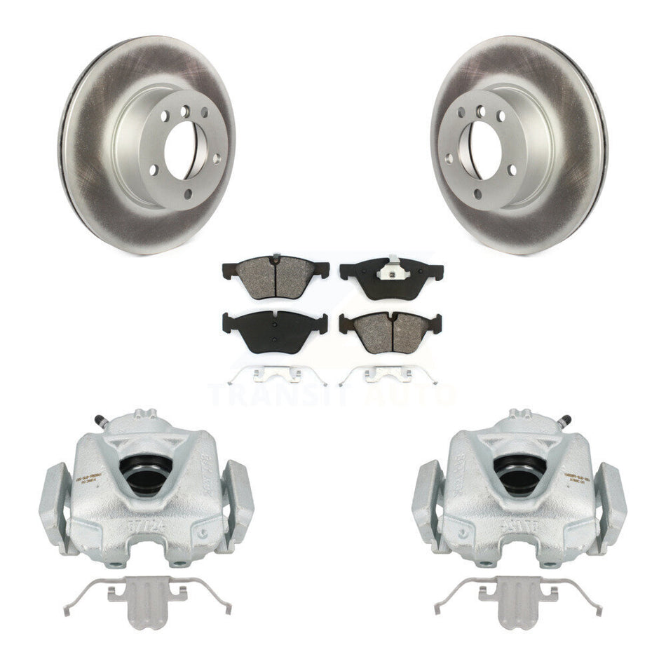 Front Disc Brake Caliper Coat Rotors & Semi-Metallic Pad Kit For 2008 BMW 328xi To 08 07 KCG-100564S