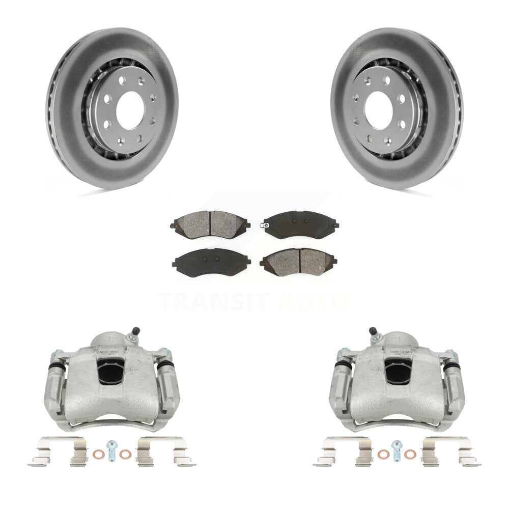 Front Brake Caliper Coat Rotor Semi-Metallic Pad Kit For Chevrolet Aveo Pontiac Aveo5 G3 KCG-100565S