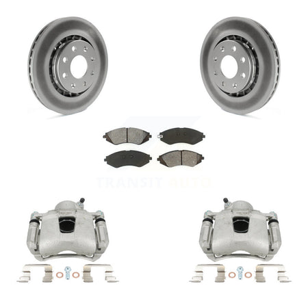 Front Brake Caliper Coat Rotor Semi-Metallic Pad Kit For Chevrolet Aveo Pontiac Aveo5 G3 KCG-100565S