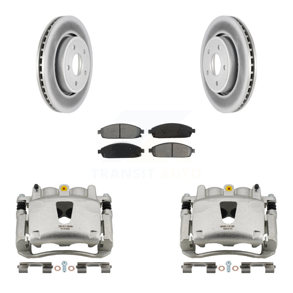 Front Brake Caliper Coat Rotor & Semi-Metallic Pad Kit For Jeep Grand Cherokee Commander KCG-100567S