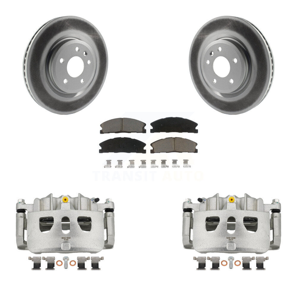 Front Brake Caliper Coat Rotors Ceramic Pad Kit For Ford Explorer With Heavy Duty Brakes KCG-100569C