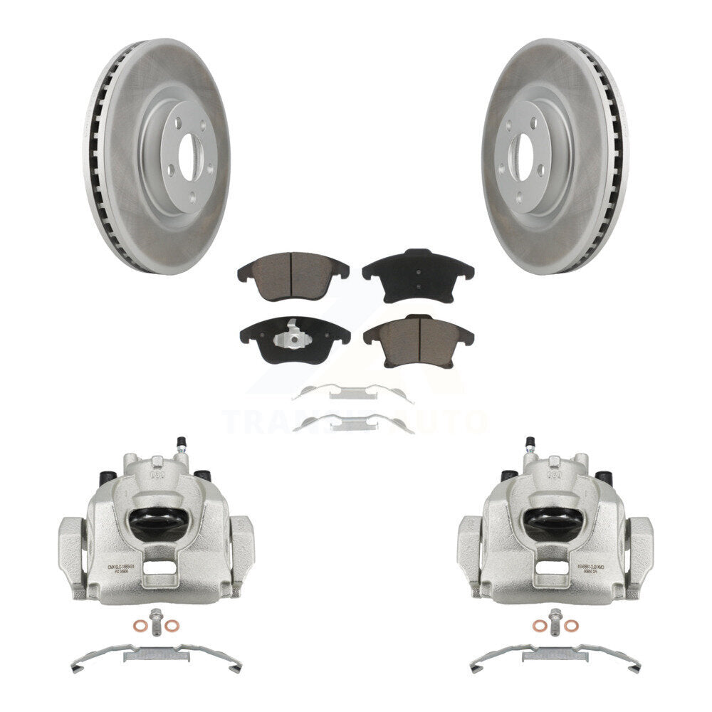 Front Brake Caliper Coat Rotors & Ceramic Pad Kit For 19-20 Ford Police Responder Hybrid KCG-100573C