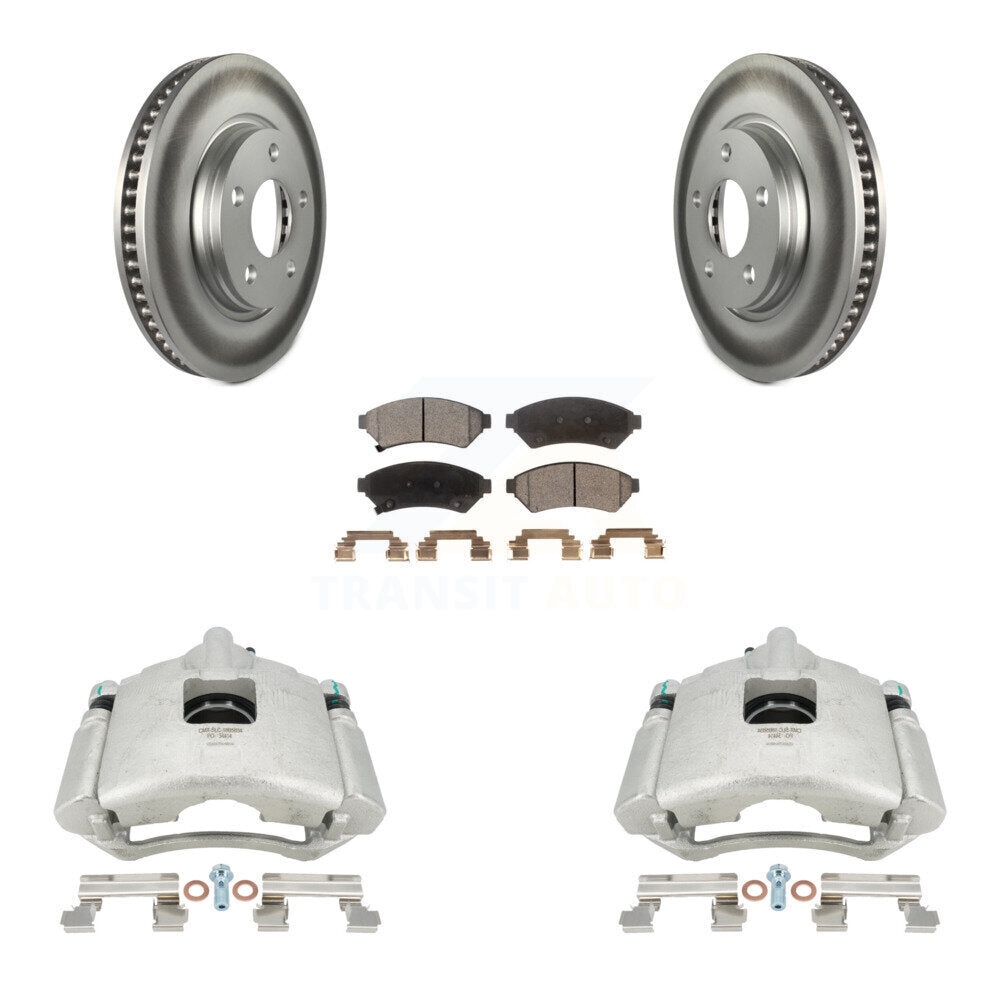 Front Brake Caliper Coat Rotor And Ceramic Pad Kit For Buick Pontiac LaCrosse Grand Prix KCG-100573T