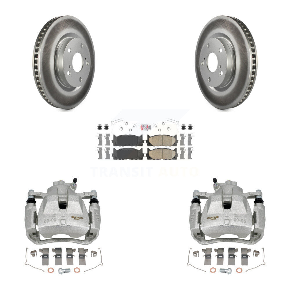 Front Disc Brake Caliper Coat Rotors Ceramic Pad Kit For Toyota Camry Lexus ES350 Avalon KCG-100574N