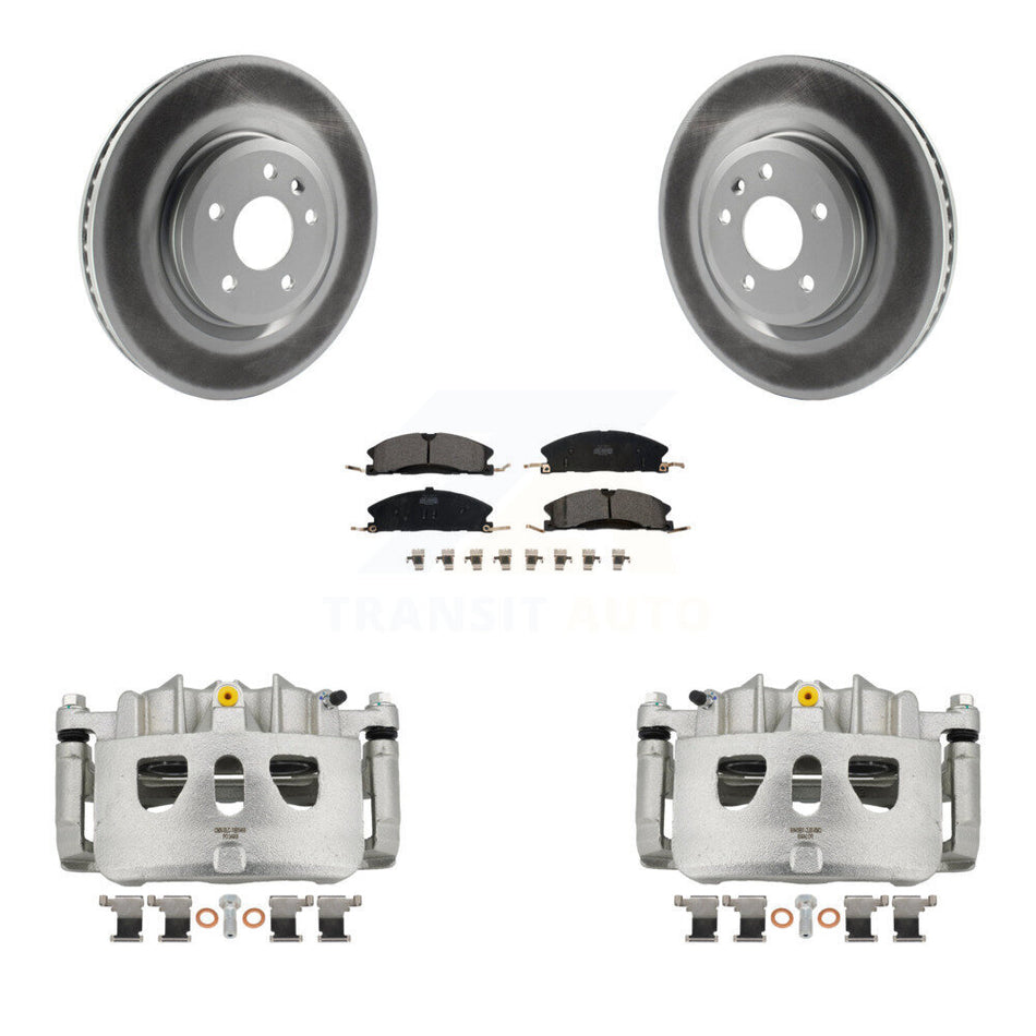 Front Brake Caliper Coat Rotors Ceramic Pad Kit For Ford Explorer With Heavy Duty Brakes KCG-100579T