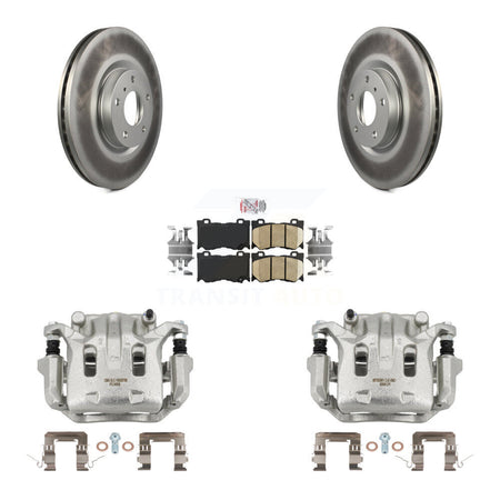 Front Brake Caliper Coat Rotor Ceramic Pad Kit For 09-13 INFINITI G37 With Brembo Brakes KCG-100580N