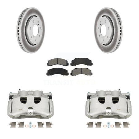 Front Brake Caliper Coat Rotors & Semi-Metallic Pad Kit For Ford F-150 With 7 Lug Wheels KCG-100580S