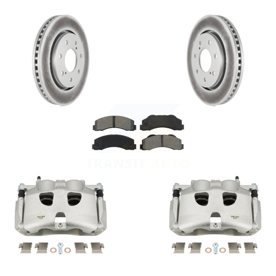 Front Brake Caliper Coat Rotors & Semi-Metallic Pad Kit For Ford F-150 With 7 Lug Wheels KCG-100580S