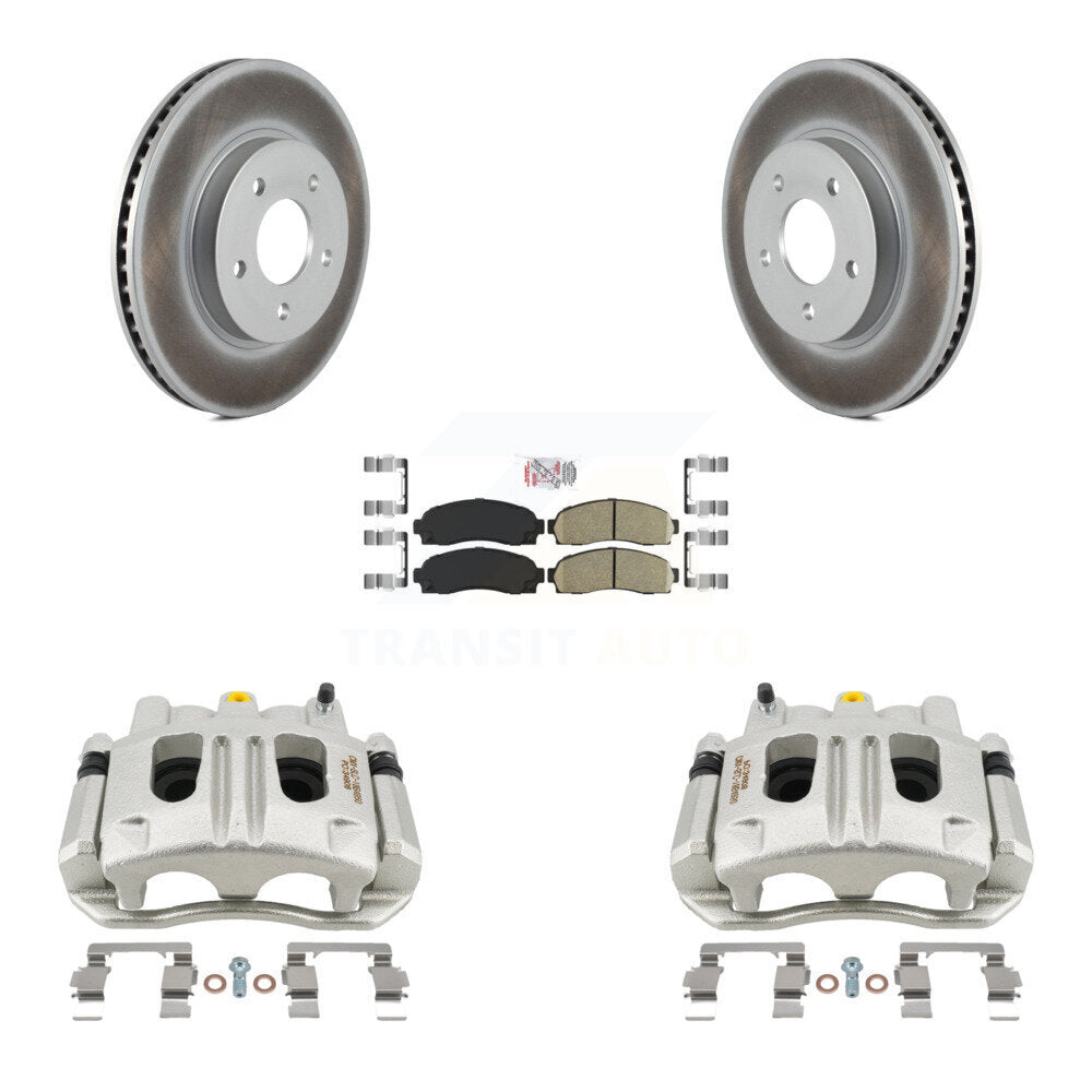 Front Brake Caliper Coat Rotors Ceramic Pad Kit For Chevrolet Equinox Saturn Vue Pontiac KCG-100582N