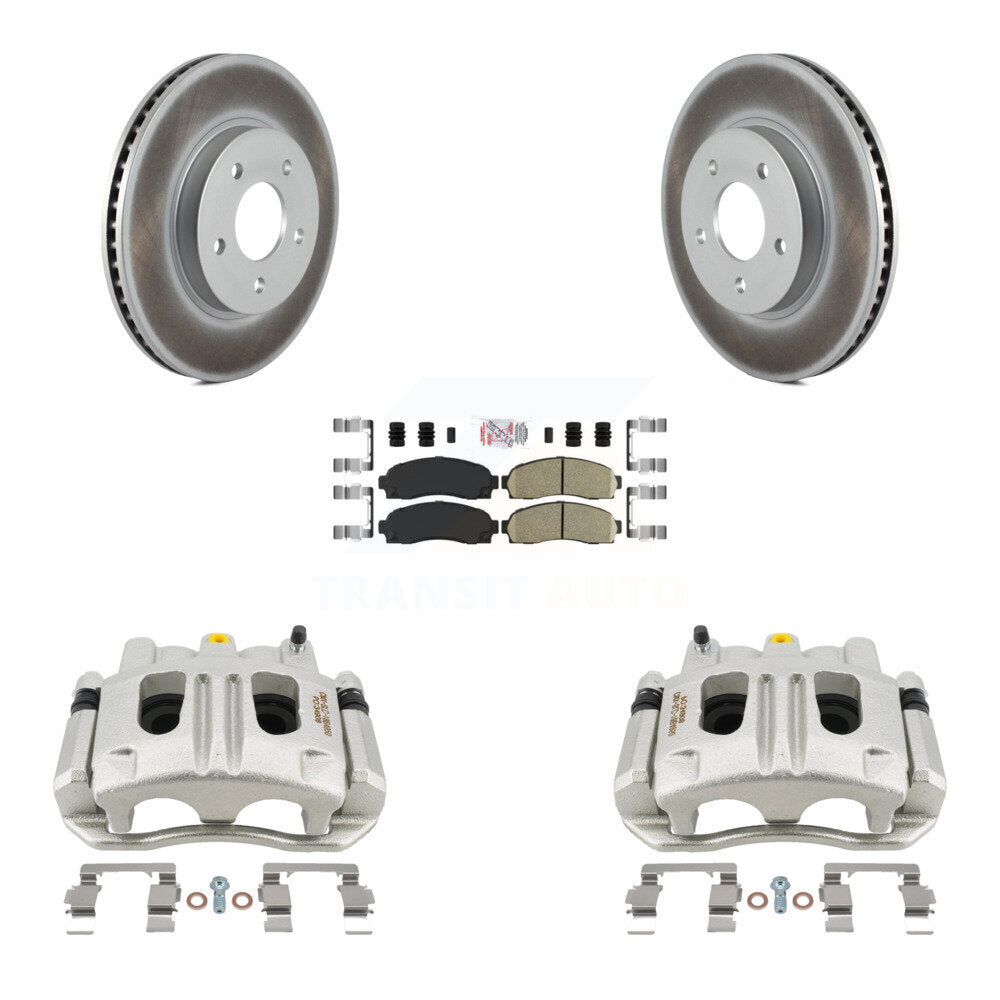 Front Brake Caliper Coat Rotors Ceramic Pad Kit For Chevrolet Equinox Saturn Vue Pontiac KCG-100583N