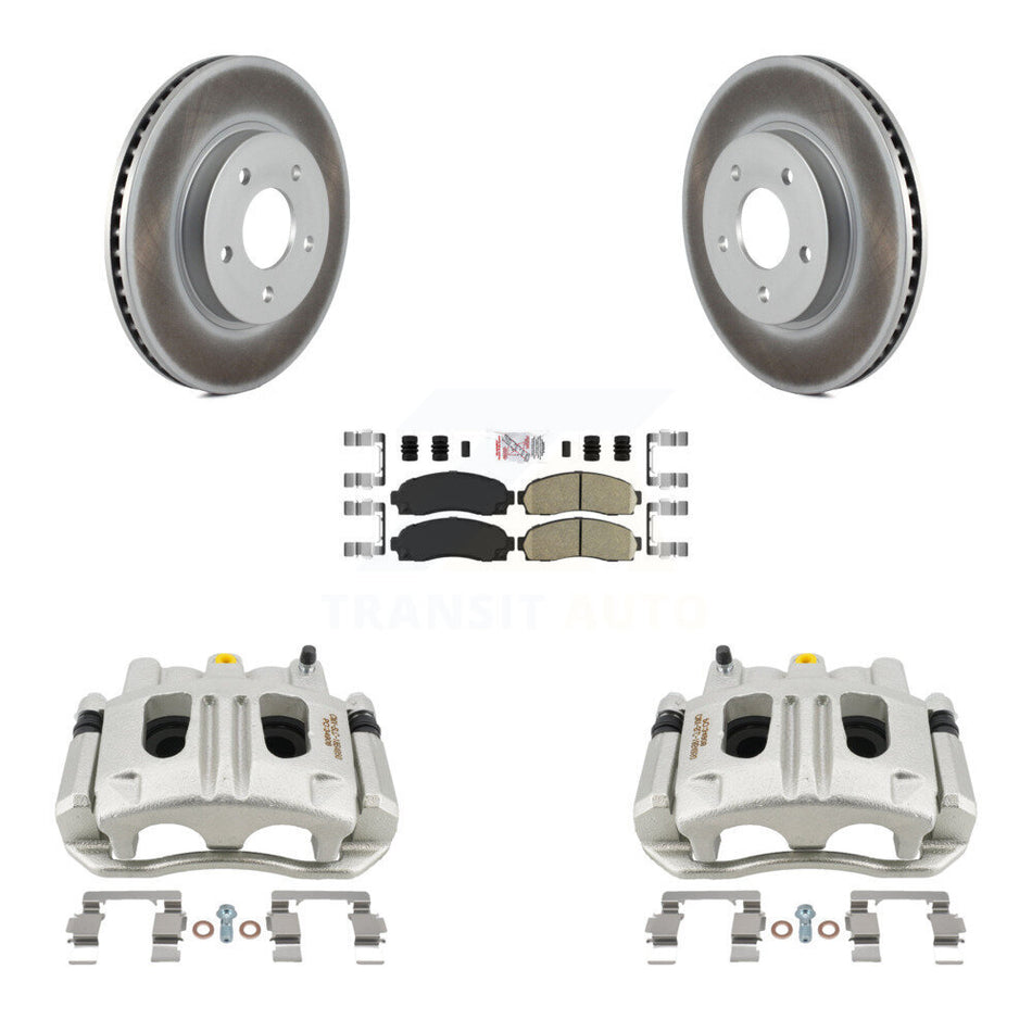 Front Brake Caliper Coat Rotors Ceramic Pad Kit For Chevrolet Equinox Saturn Vue Pontiac KCG-100583N