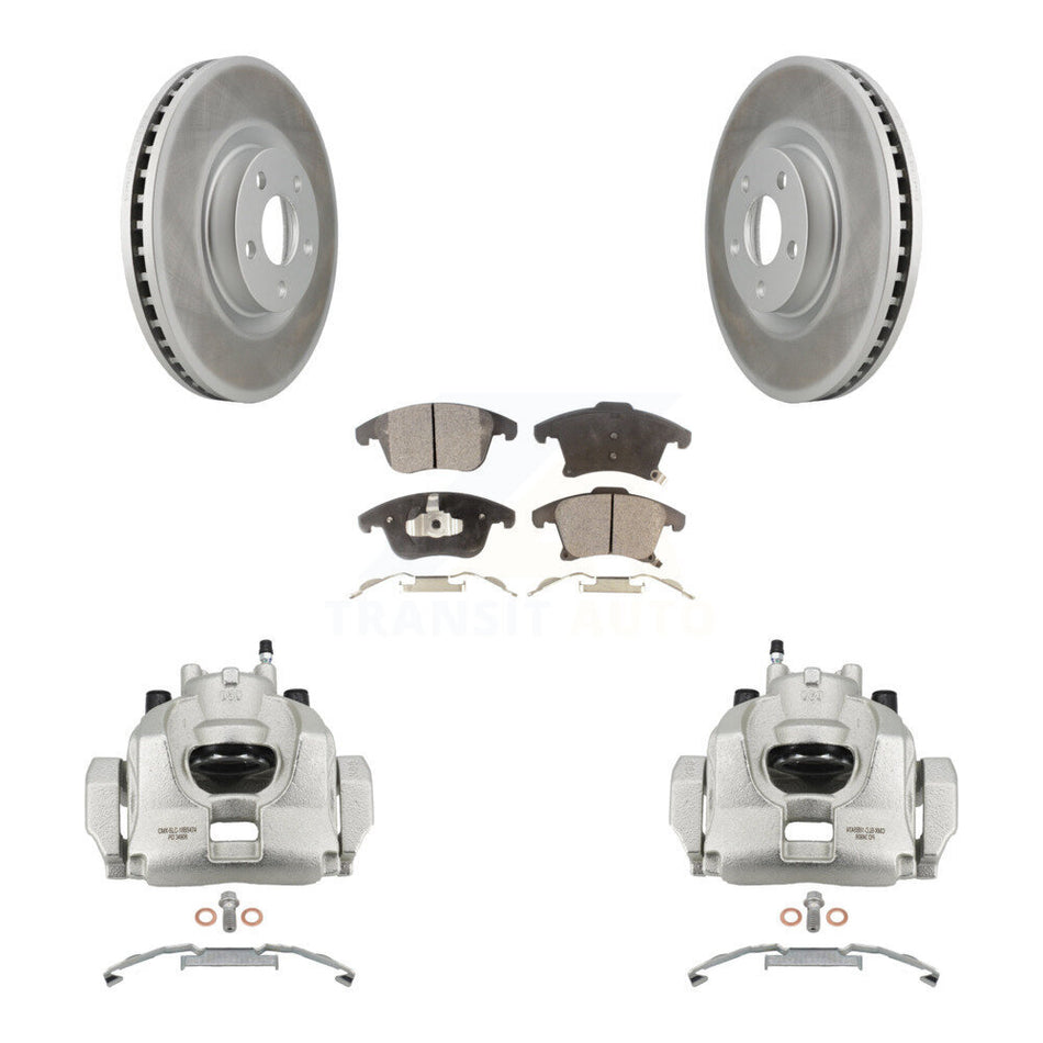 Front Brake Caliper Coat Rotors & Ceramic Pad Kit For 19-20 Ford Police Responder Hybrid KCG-100584T