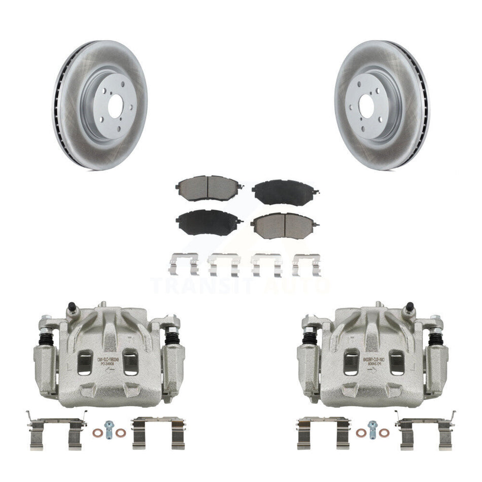 Front Brake Caliper Coat Rotors Ceramic Pad Kit For Subaru Outback WRX Legacy Tribeca B9 KCG-100587C