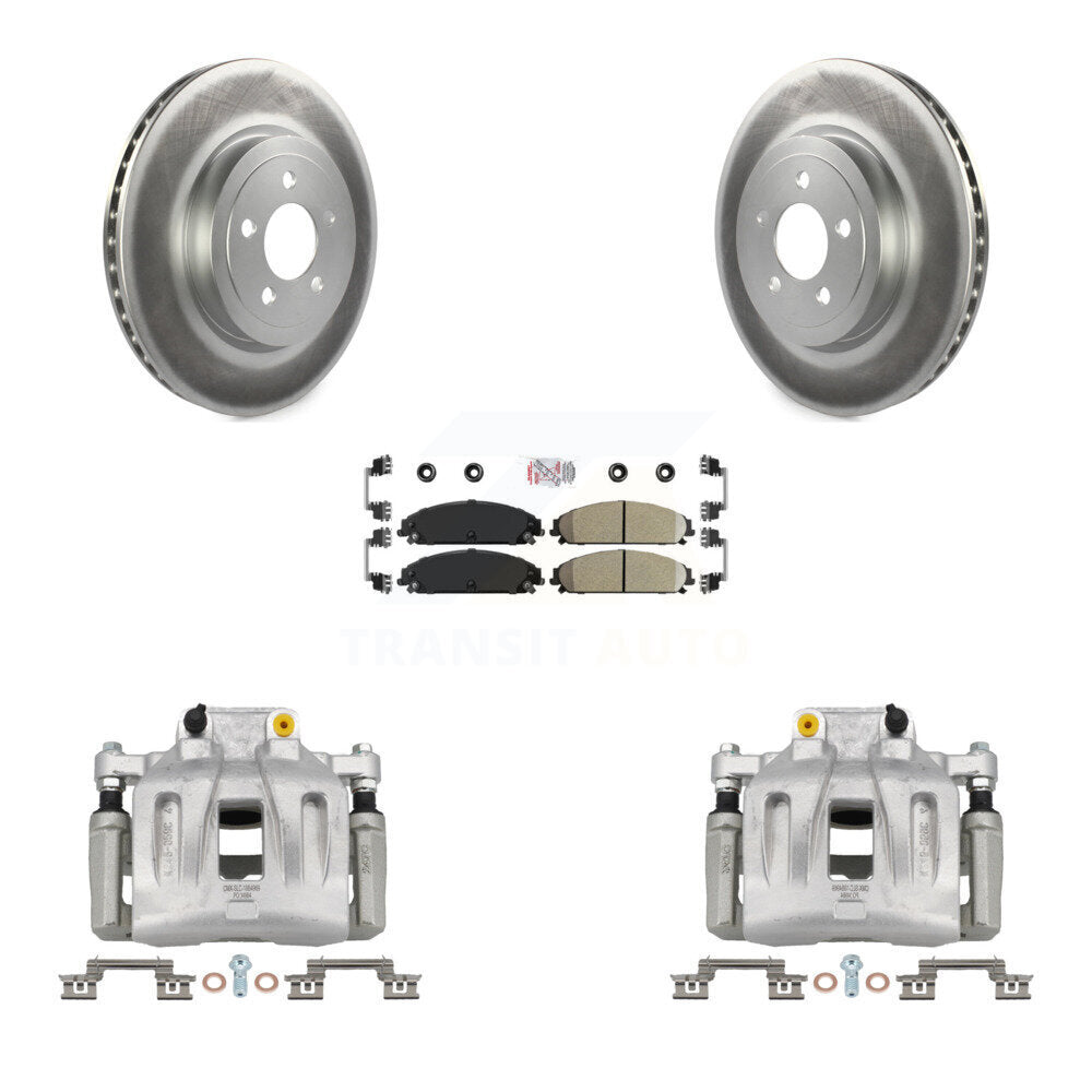 Front Brake Caliper Coat Rotor And Ceramic Pad Kit For Chrysler 300 Dodge Charger Magnum KCG-100587N