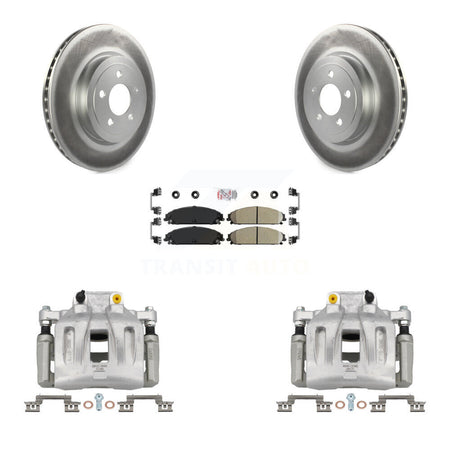 Front Brake Caliper Coat Rotor And Ceramic Pad Kit For Chrysler 300 Dodge Charger Magnum KCG-100587N