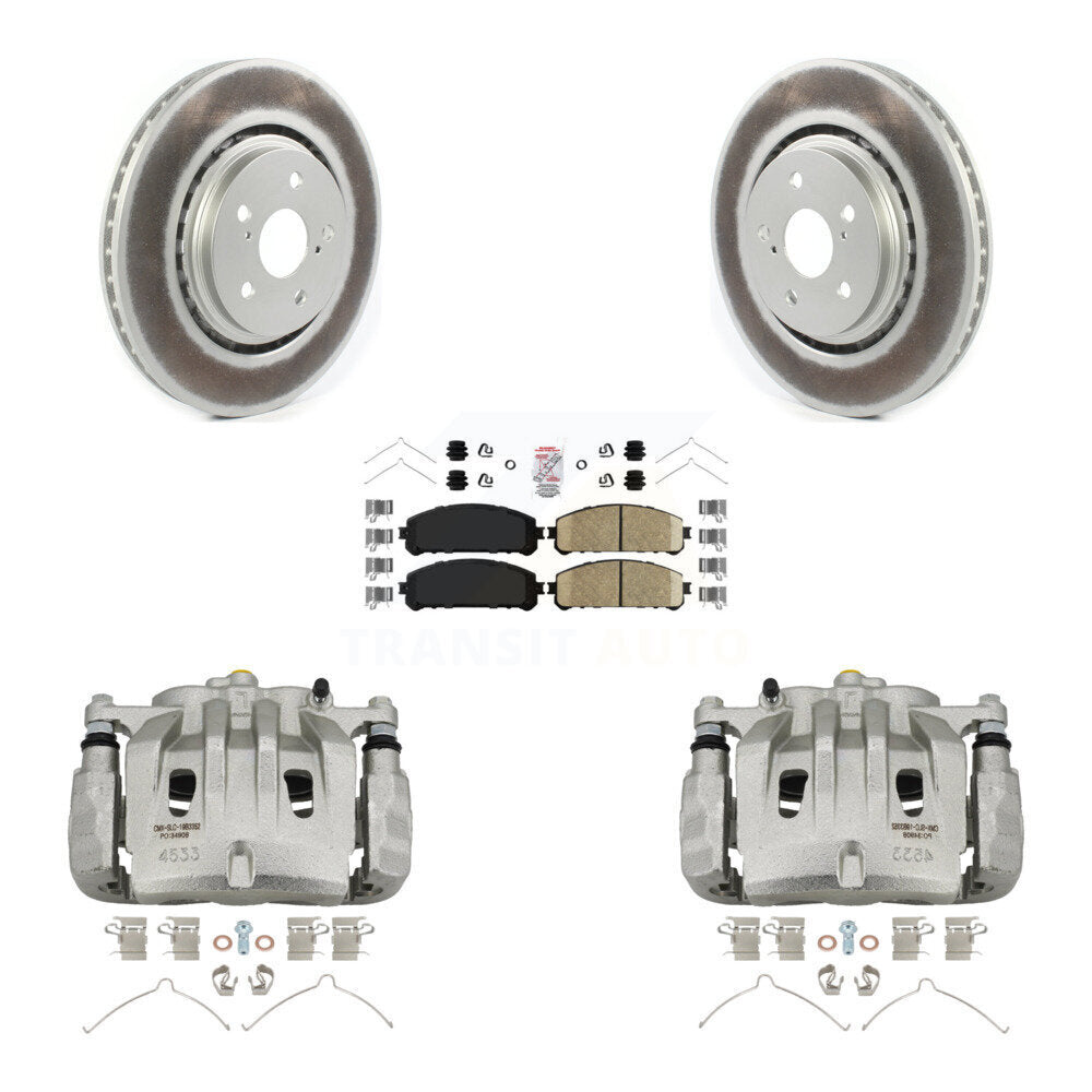 Front Disc Brake Caliper Coat Rotors & Ceramic Pad Kit For 2022 Lexus NX350h NX350 NX250 KCG-100589N