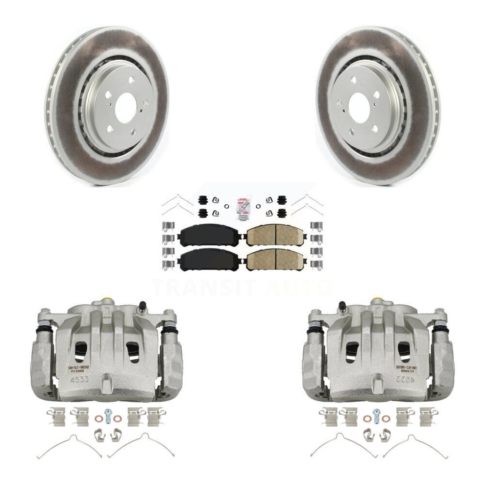 Front Disc Brake Caliper Coat Rotors & Ceramic Pad Kit For 2022 Lexus NX350h NX350 NX250 KCG-100589N
