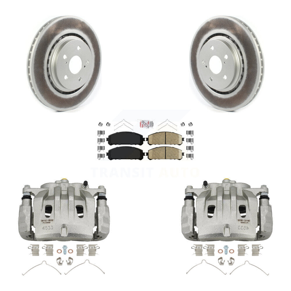 Front Disc Brake Caliper Coat Rotors & Ceramic Pad Kit For 2022 Lexus NX350h NX350 NX250 KCG-100590N