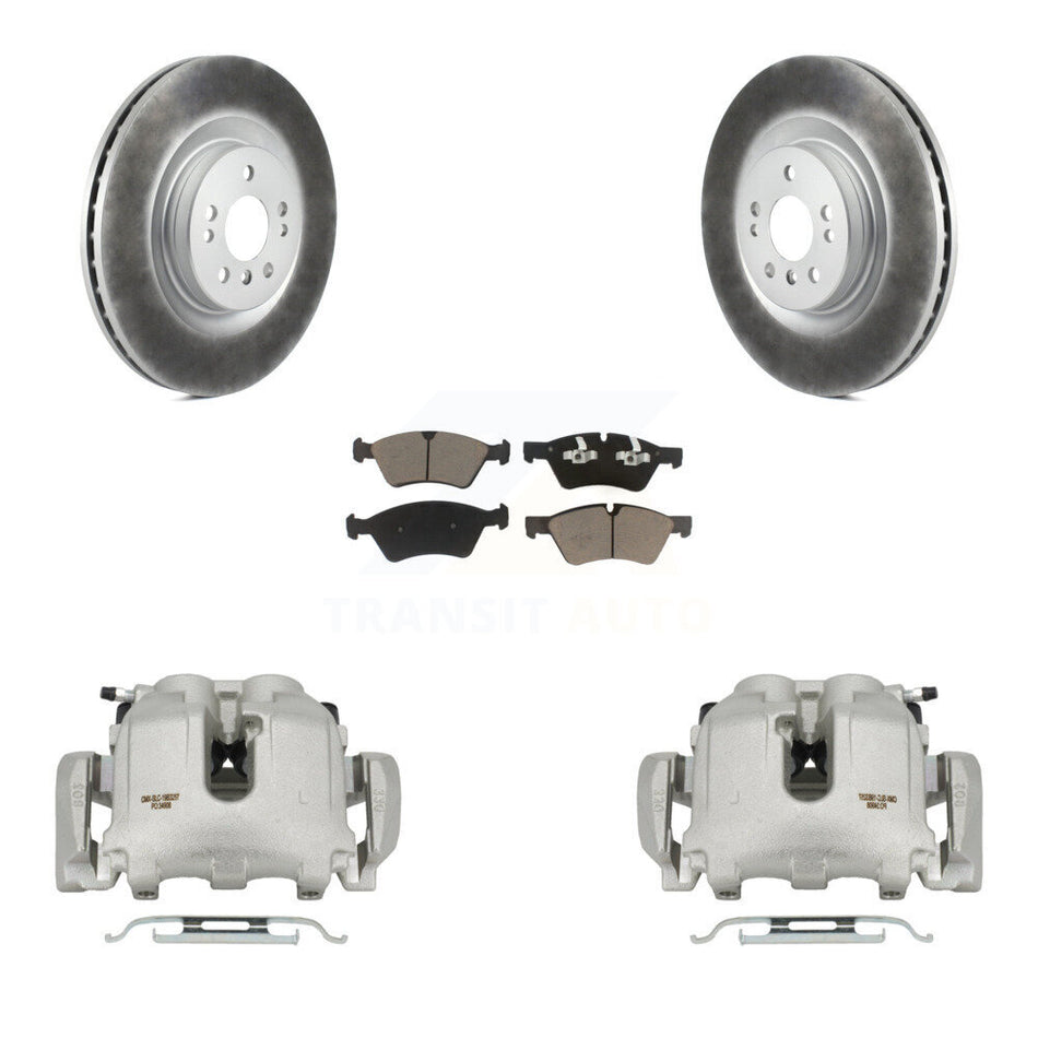 Front Disc Brake Caliper Coated Rotors And Ceramic Pads Kit For Mercedes-Benz ML350 R350 KCG-100593C