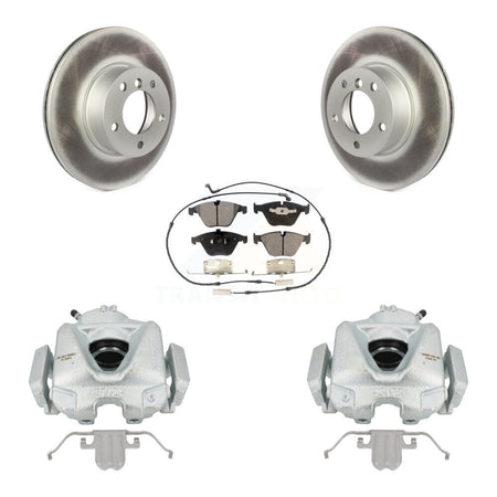 Front Brake Caliper Coat Rotor & Semi-Metallic Pad Kit For BMW 328i xDrive 323i X1 328xi KCG-100593P