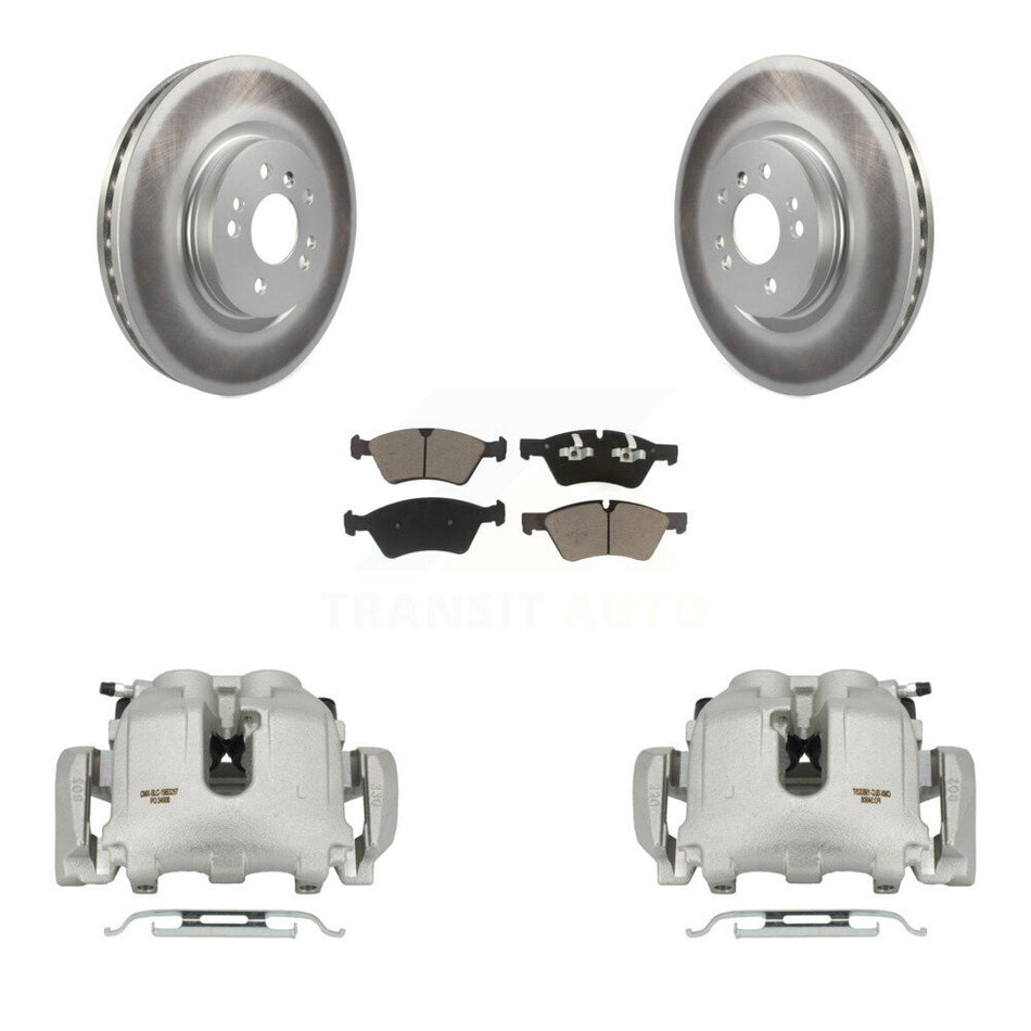 Front Brake Caliper Coat Rotor & Ceramic Pad Kit For Mercedes-Benz ML350 R350 ML500 R320 KCG-100594C