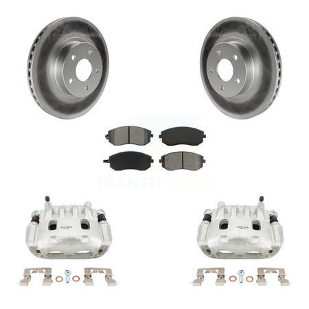 Front Disc Brake Caliper Coated Rotors And Semi-Metallic Pads Kit For Subaru Legacy KCG-100594S