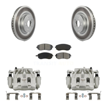 Front Disc Brake Caliper Coated Rotors And Semi-Metallic Pads Kit For Subaru Legacy KCG-100595S