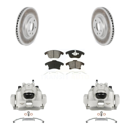 Front Disc Brake Caliper Coat Rotors & Semi-Metallic Pad Kit For Ford Fusion Lincoln MKZ KCG-100596S