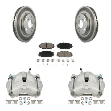 Front Disc Brake Caliper Coated Rotors And Ceramic Pads Kit For Toyota RAV4 KCG-100598C