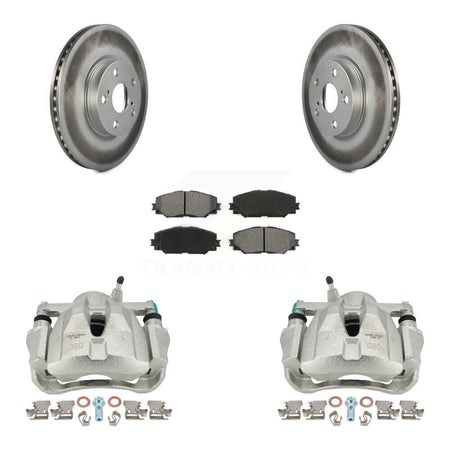 Front Brake Caliper Coat Rotor & Semi-Metallic Pad Kit For Toyota Corolla Matrix Pontiac KCG-100599S
