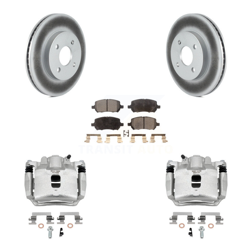 Front Brake Caliper Coat Rotor And Semi-Metallic Pad Kit For Saturn Ion Chevrolet Cobalt KCG-100602P
