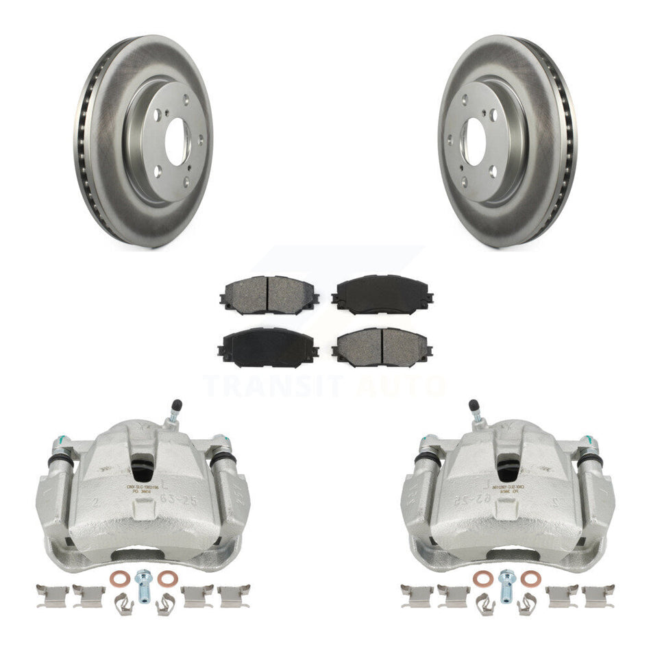 Front Disc Brake Caliper Coat Rotor & Semi-Metallic Pad Kit For 2014-2015 Toyota RAV4 LE KCG-100603S