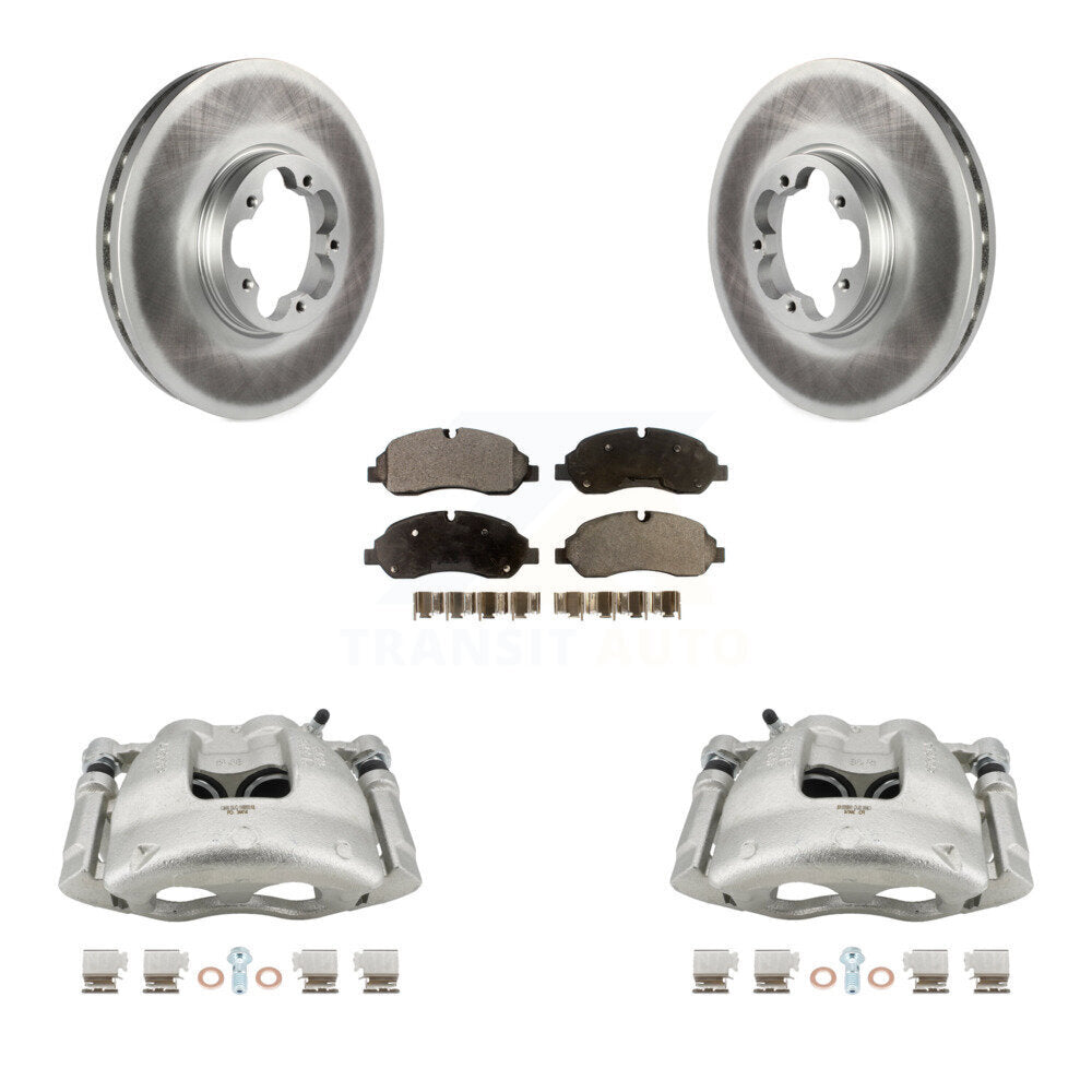 Front Brake Caliper Coat Rotors & Semi-Metallic Pad Kit For Ford Transit-250 Transit-150 KCG-100604P