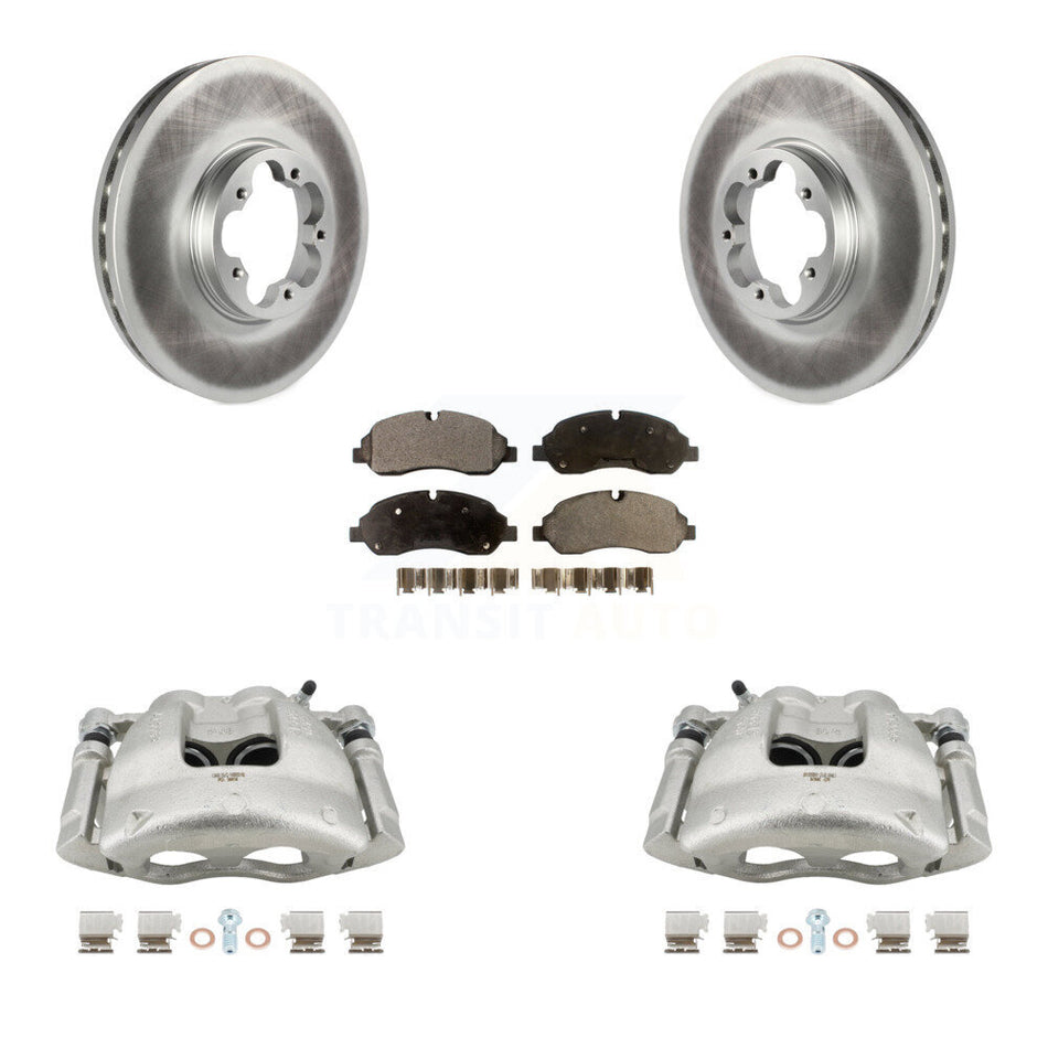 Front Brake Caliper Coat Rotors & Semi-Metallic Pad Kit For Ford Transit-250 Transit-150 KCG-100604P