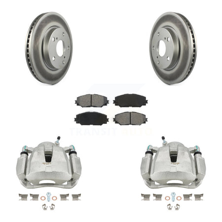 Front Disc Brake Caliper Coat Rotor & Semi-Metallic Pad Kit For 2014-2015 Toyota RAV4 LE KCG-100604S