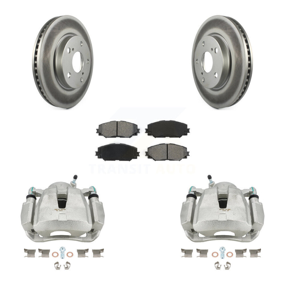 Front Disc Brake Caliper Coat Rotor & Semi-Metallic Pad Kit For 2014-2015 Toyota RAV4 LE KCG-100604S
