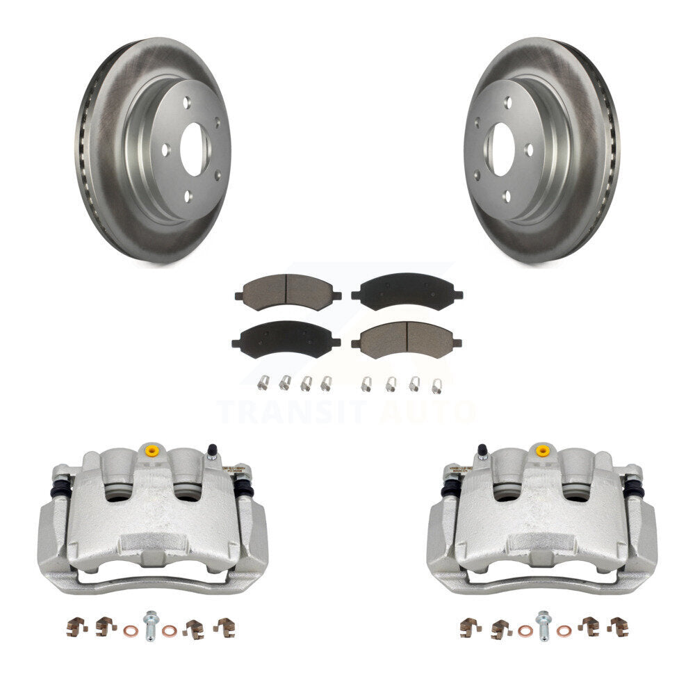 Front Disc Brake Caliper Coat Rotor And Ceramic Pad Kit For Chrysler Aspen Dodge Durango KCG-100605C
