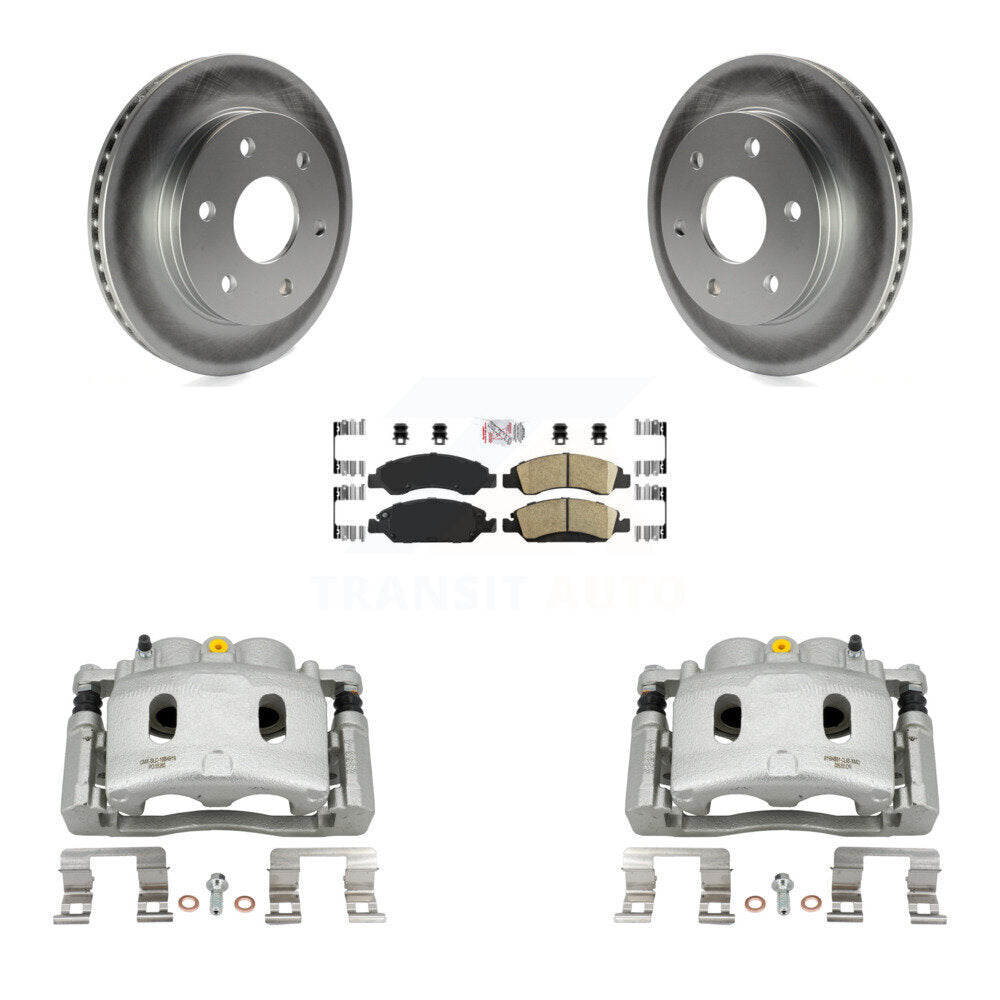 Front Brake Caliper Coat Rotor Ceramic Pad Kit For 2007 GMC Sierra 1500 Disc rear brakes KCG-100606N