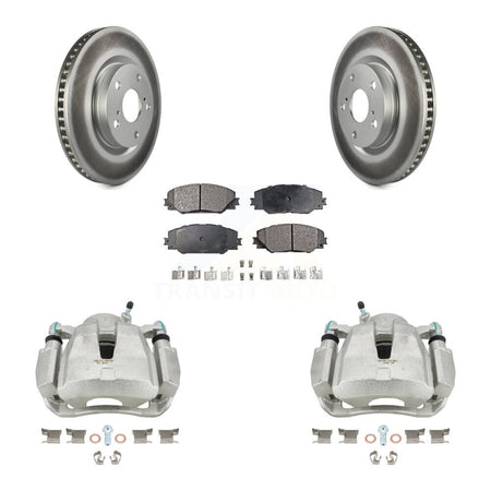 Front Brake Caliper Coat Rotor Ceramic Pad Kit For Toyota RAV4 Matrix Pontiac Vibe Scion KCG-100606T