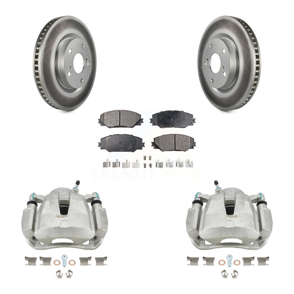 Front Brake Caliper Coat Rotor Ceramic Pad Kit For Toyota RAV4 Matrix Pontiac Vibe Scion KCG-100606T