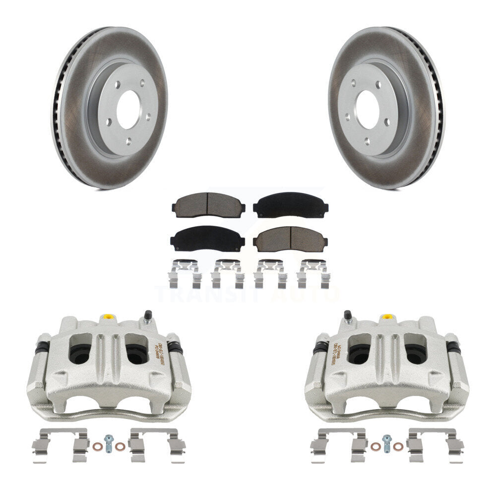 Front Brake Caliper Coat Rotors Ceramic Pad Kit For Chevrolet Equinox Saturn Vue Pontiac KCG-100607C