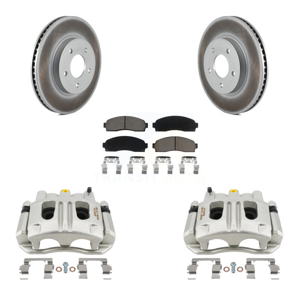 Front Brake Caliper Coat Rotors Ceramic Pad Kit For Chevrolet Equinox Saturn Vue Pontiac KCG-100607C