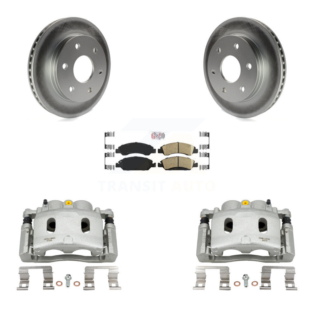 Front Brake Caliper Coat Rotor Ceramic Pad Kit For 2007 GMC Sierra 1500 Disc rear brakes KCG-100607N