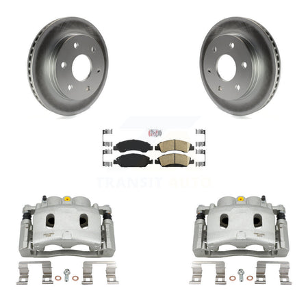 Front Brake Caliper Coat Rotor Ceramic Pad Kit For 2007 GMC Sierra 1500 Disc rear brakes KCG-100607N