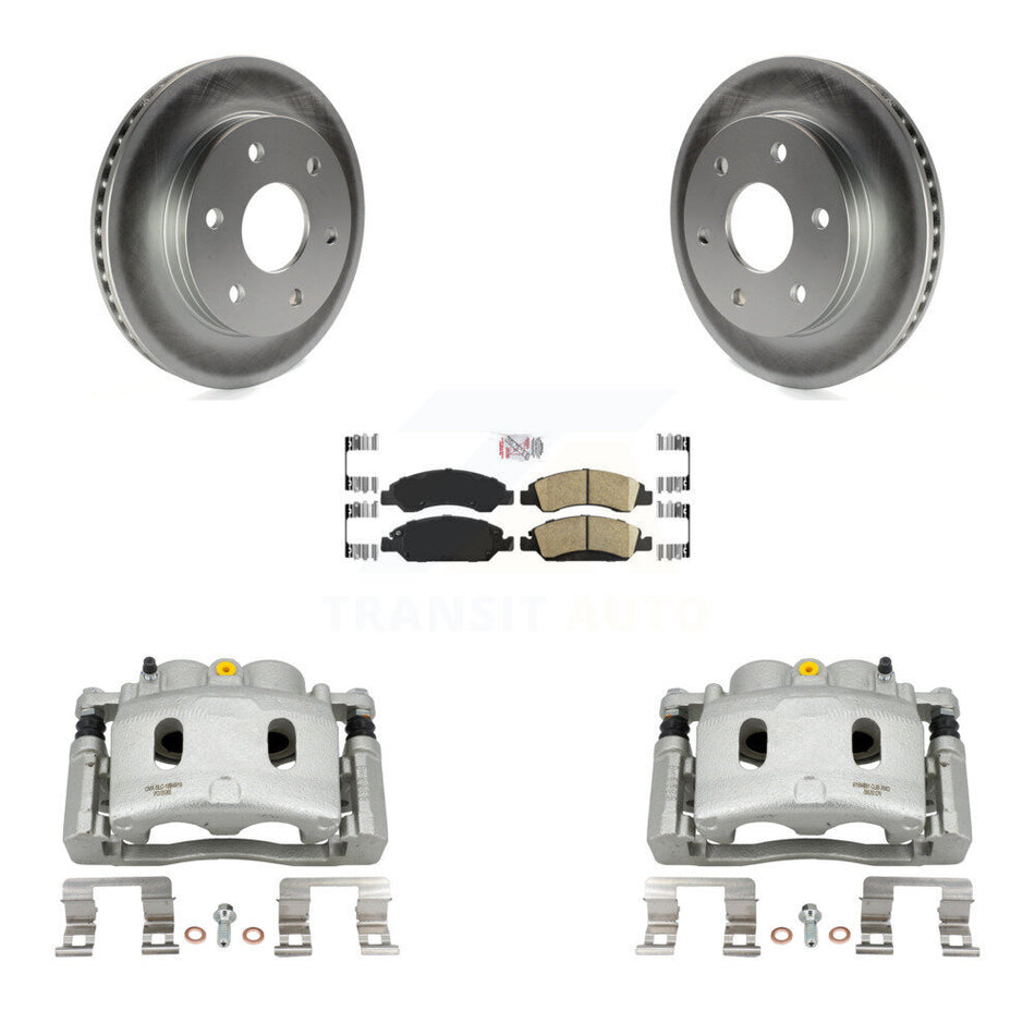 Front Brake Caliper Coat Rotor Ceramic Pad Kit For 2007 GMC Sierra 1500 Disc rear brakes KCG-100607N