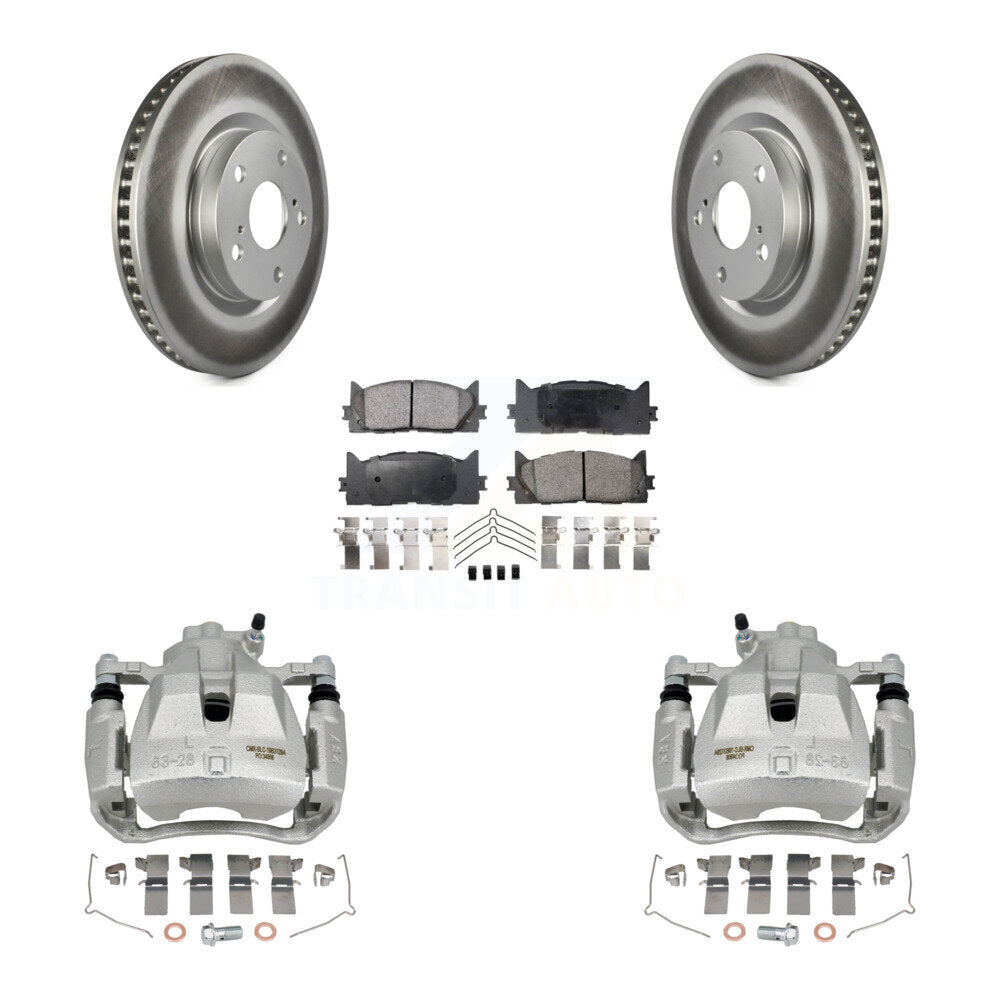 Front Disc Brake Caliper Coat Rotors Ceramic Pad Kit For Toyota Camry Lexus ES350 Avalon KCG-100607T