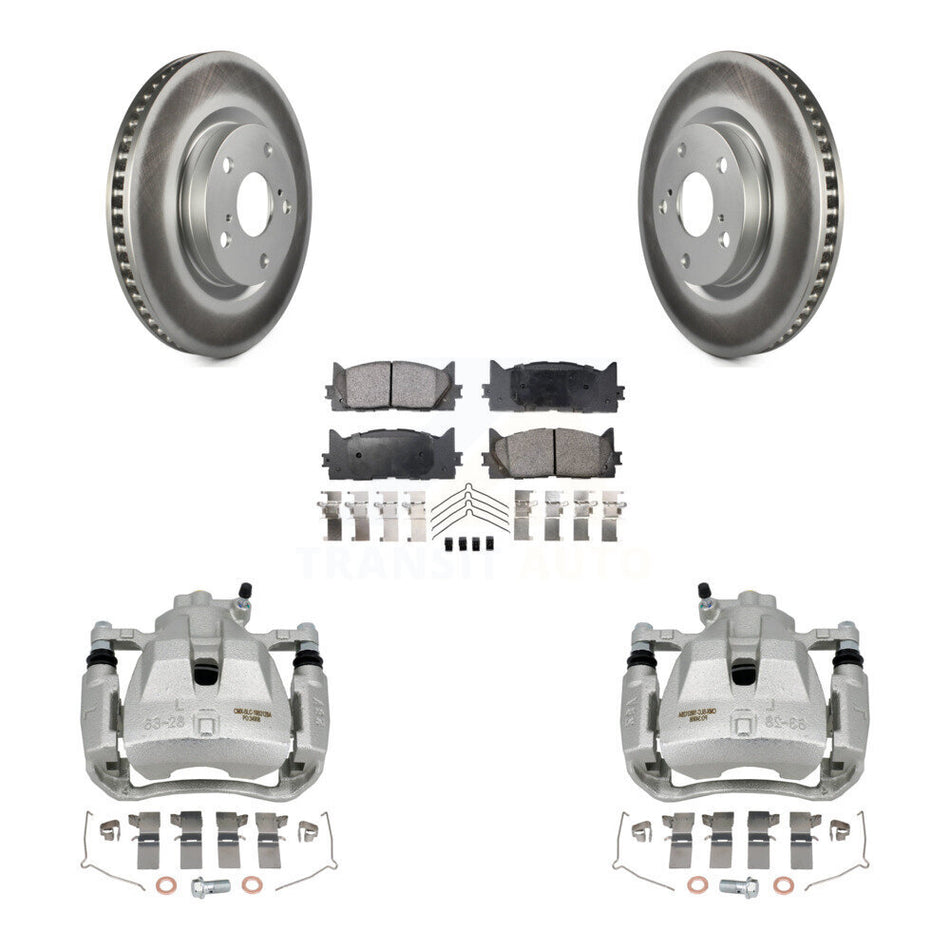 Front Disc Brake Caliper Coat Rotors Ceramic Pad Kit For Toyota Camry Lexus ES350 Avalon KCG-100607T